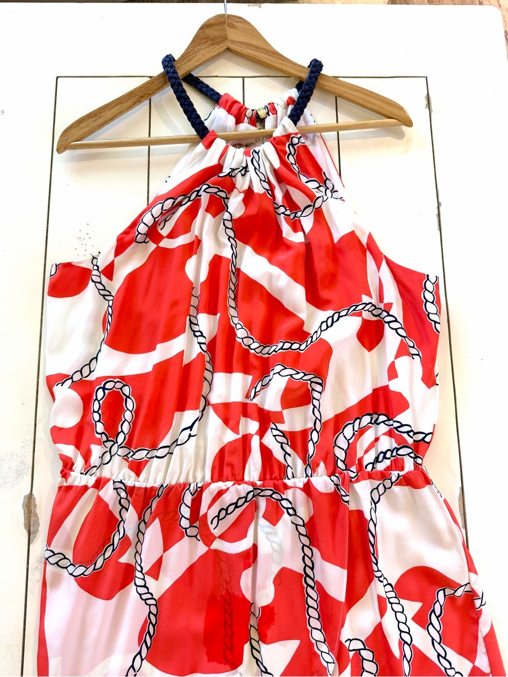 Lilly Pulitzer Tango Orange Booze Cruise Kenner Dress 100% Silk Size Large - Picture 2 of 3